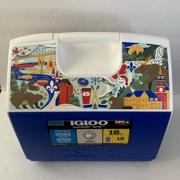 Canada Quebec City 16 Qt Igloo Playmate Elite Cooler NWT - Picture 5 of 10